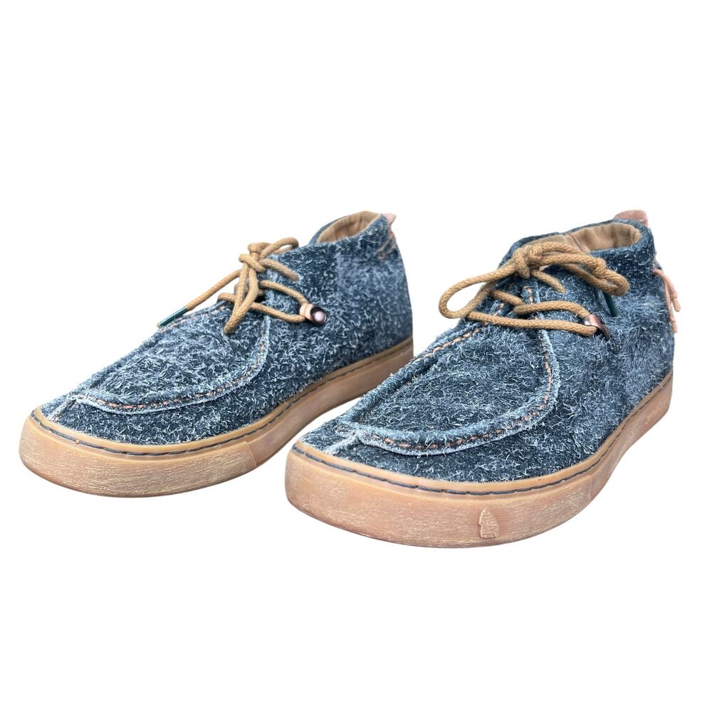 Satorisan Mens Gray Textured Wool Chukka Boots Size 43 US 9.5 - Picture 6 of 10